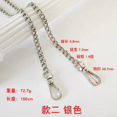 Metal Bag Chain With Woven Shoulder Strap For DIY