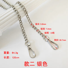 Metal Bag Chain With Woven Shoulder Strap For DIY