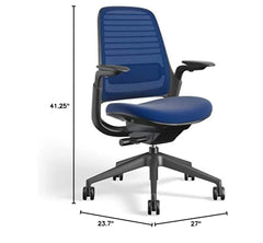 Steelcase Series 1 Ergonomic Office Chair, Carpet Floors, Licorice