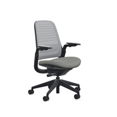 Steelcase Series 1 Ergonomic Office Chair, Carpet Floors, Licorice