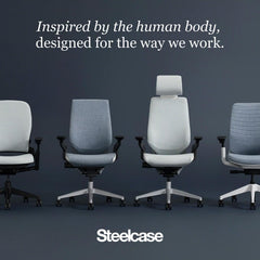 Steelcase Series 1 Ergonomic Office Chair, Carpet Floors, Licorice