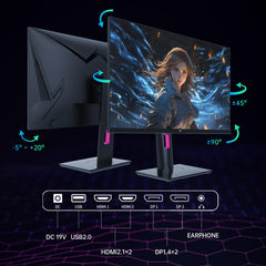 KTC 27 Inch QHD Gaming Monitor 220Hz, 2K Fast IPS with Speakers, H27T22C-3
