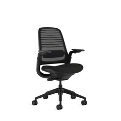 Steelcase Series 1 Ergonomic Office Chair, Carpet Floors, Licorice