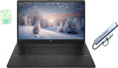 HP 17.3" Business Laptop Computer, 32GB RAM 1.2TB Storage (1TB SSD + 256GB Docking Station), 10-Core Intel Core i5, Windows 11 Pro with Microsoft Office, PLUSERA Earphones, Black