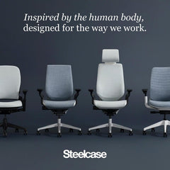 Steelcase Series 1 Ergonomic Office Chair, Carpet Floors, Licorice