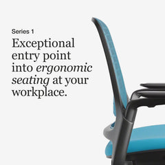 Steelcase Series 1 Ergonomic Office Chair, Carpet Floors, Licorice