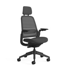 Steelcase Series 1 Ergonomic Office Chair, Carpet Floors, Licorice