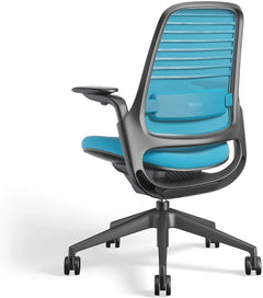 Steelcase Series 1 Ergonomic Office Chair, Carpet Floors, Licorice