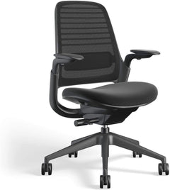 Steelcase Series 1 Ergonomic Office Chair, Carpet Floors, Licorice