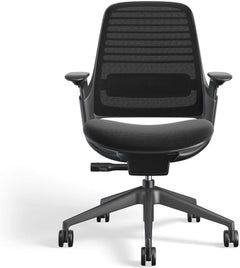 Steelcase Series 1 Ergonomic Office Chair, Carpet Floors, Licorice