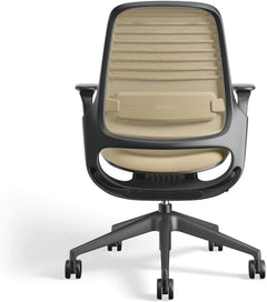 Steelcase Series 1 Ergonomic Office Chair, Carpet Floors, Licorice
