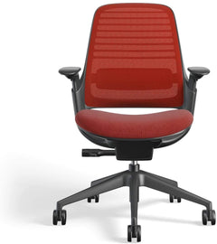 Steelcase Series 1 Ergonomic Office Chair, Carpet Floors, Licorice