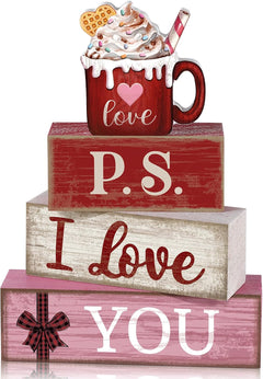 Lineshading 4 Pcs Pink Halloween Tiered Tray Decor, Wooden Ghost Signs
