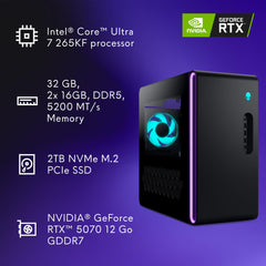 Alienware Aurora Gaming Desktop, RTX 5070, Intel Core Ultra 7 265F