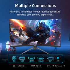KTC 27 Inch QHD Gaming Monitor 220Hz, 2K Fast IPS with Speakers, H27T22C-3