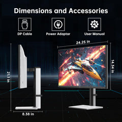 KTC 27 Inch QHD Gaming Monitor 220Hz, 2K Fast IPS with Speakers, H27T22C-3