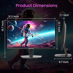 SANSUI 24 Inch Curved 160Hz Gaming Monitor,1500R Curved Gaming Monitor