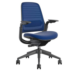 Steelcase Series 1 Ergonomic Office Chair, Carpet Floors, Licorice