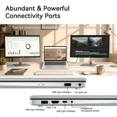 HP 17 Inch Laptop Touchscreen Computer, 17.3 HD+ Business Laptop AI PC, Intel Core 5(10-Core, Beat i7-1355U), 32GB RAM 2TB SSD, Windows 11 Pro, Backlit Keyboard, USB-C(Displayport)&HDMI