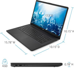 HP 17.3" Business Laptop Computer, 32GB RAM 1.2TB Storage (1TB SSD + 256GB Docking Station), 10-Core Intel Core i5, Windows 11 Pro with Microsoft Office, PLUSERA Earphones, Black
