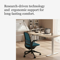 Steelcase Series 1 Ergonomic Office Chair, Carpet Floors, Licorice