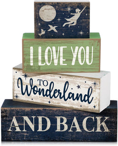 Lineshading 4 Pcs Pink Halloween Tiered Tray Decor, Wooden Ghost Signs