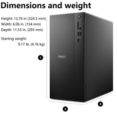 Dell Pro Tower Desktop PC Business Computer, 16GB DDR5, 512GB SSD