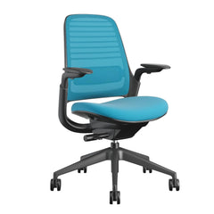 Steelcase Series 1 Ergonomic Office Chair, Carpet Floors, Licorice
