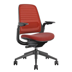 Steelcase Series 1 Ergonomic Office Chair, Carpet Floors, Licorice