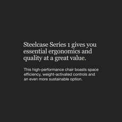 Steelcase Series 1 Ergonomic Office Chair, Carpet Floors, Licorice