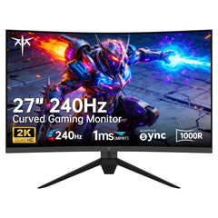 KTC 27 Inch QHD Gaming Monitor 220Hz, 2K Fast IPS with Speakers, H27T22C-3