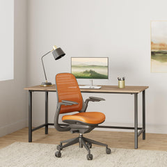 Steelcase Series 1 Ergonomic Office Chair, Carpet Floors, Licorice
