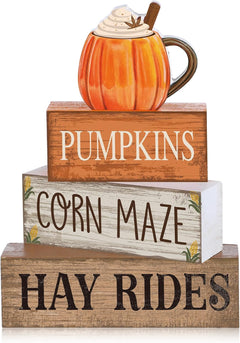 Lineshading 4 Pcs Pink Halloween Tiered Tray Decor, Wooden Ghost Signs