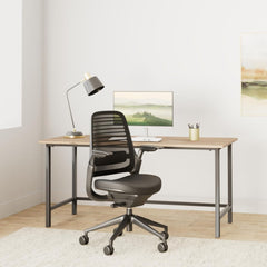 Steelcase Series 1 Ergonomic Office Chair, Carpet Floors, Licorice