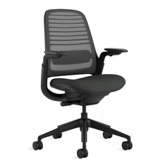 Steelcase Series 1 Ergonomic Office Chair, Carpet Floors, Licorice
