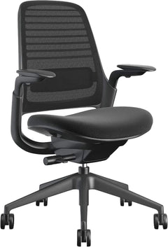 Steelcase Series 1 Ergonomic Office Chair, Carpet Floors, Licorice