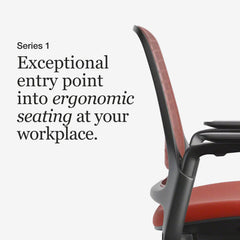 Steelcase Series 1 Ergonomic Office Chair, Carpet Floors, Licorice