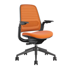 Steelcase Series 1 Ergonomic Office Chair, Carpet Floors, Licorice