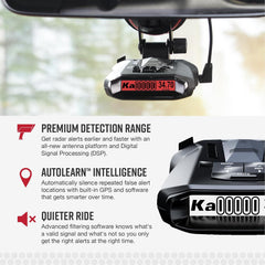 Cobra RAD 490i Laser Radar Detector, New Model with Long Range Detection
