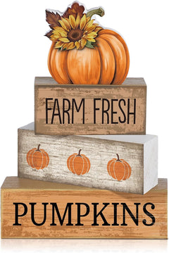 Lineshading 4 Pcs Pink Halloween Tiered Tray Decor, Wooden Ghost Signs
