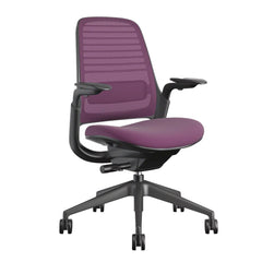 Steelcase Series 1 Ergonomic Office Chair, Carpet Floors, Licorice