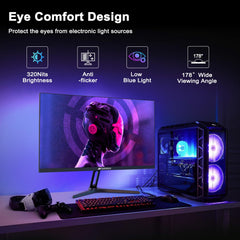 SANSUI 24 Inch Curved 160Hz Gaming Monitor,1500R Curved Gaming Monitor