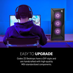 msi Codex Z2 Gaming Desktop, AMD R7-8700F, RTX 5070, 32GB DDR5, 2TB SSD