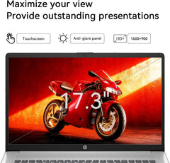 HP 17 Inch Laptop Touchscreen Computer, 17.3 HD+ Business Laptop AI PC, Intel Core 5(10-Core, Beat i7-1355U), 32GB RAM 2TB SSD, Windows 11 Pro, Backlit Keyboard, USB-C(Displayport)&HDMI