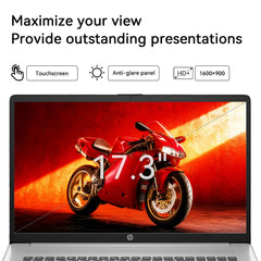 HP 17 Inch Laptop Touchscreen Computer, 17.3 HD+ Business Laptop AI PC, Intel Core 5(10-Core, Beat i7-1355U), 32GB RAM 2TB SSD, Windows 11 Pro, Backlit Keyboard, USB-C(Displayport)&HDMI