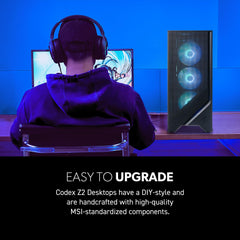 msi Codex Z2 Gaming Desktop, AMD R7-8700F, RTX 5070, 32GB DDR5, 2TB SSD