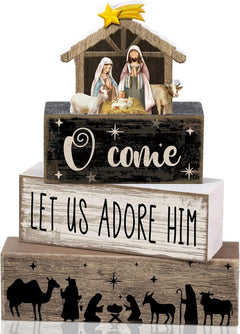 Lineshading 4 Pcs Pink Halloween Tiered Tray Decor, Wooden Ghost Signs