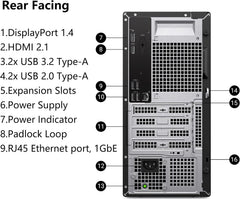 Dell Pro Tower Desktop PC Business Computer, 16GB DDR5, 512GB SSD