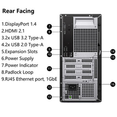 Dell Pro Tower Desktop PC Business Computer, 16GB DDR5, 512GB SSD
