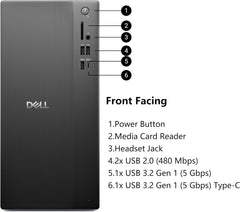 Dell Pro Tower Desktop PC Business Computer, 16GB DDR5, 512GB SSD